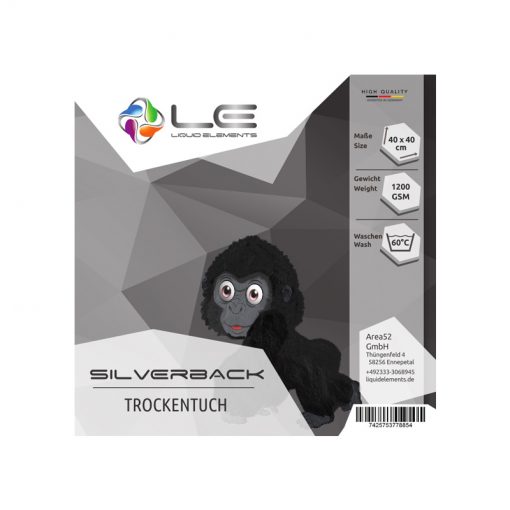 Liquid Elements Silverback L - Trockentuch 40x40cm 1200GSM – Bild 2