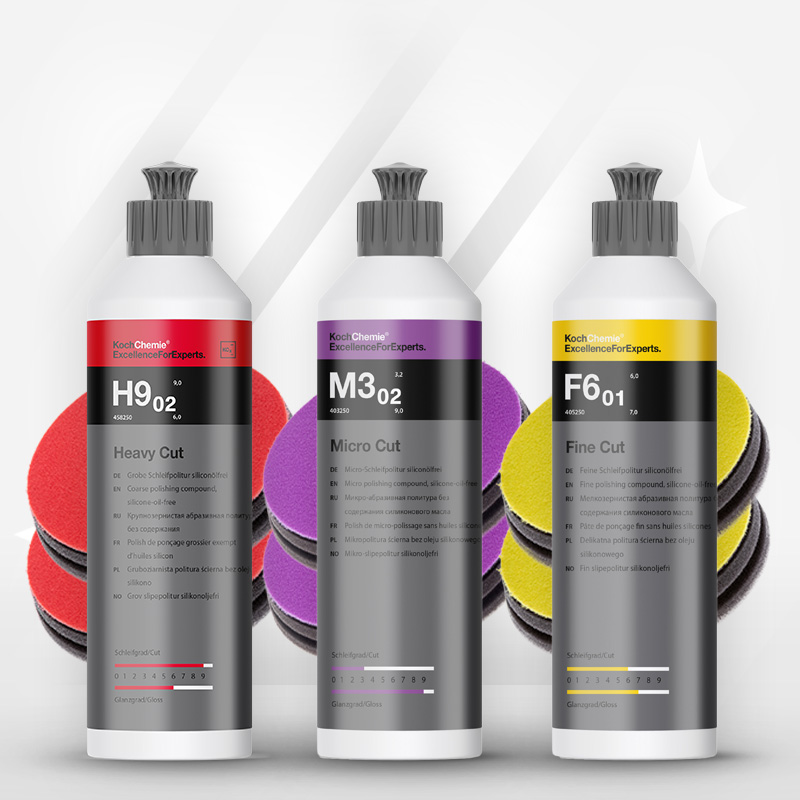 Polituren Set 250ml inkl. polierpads